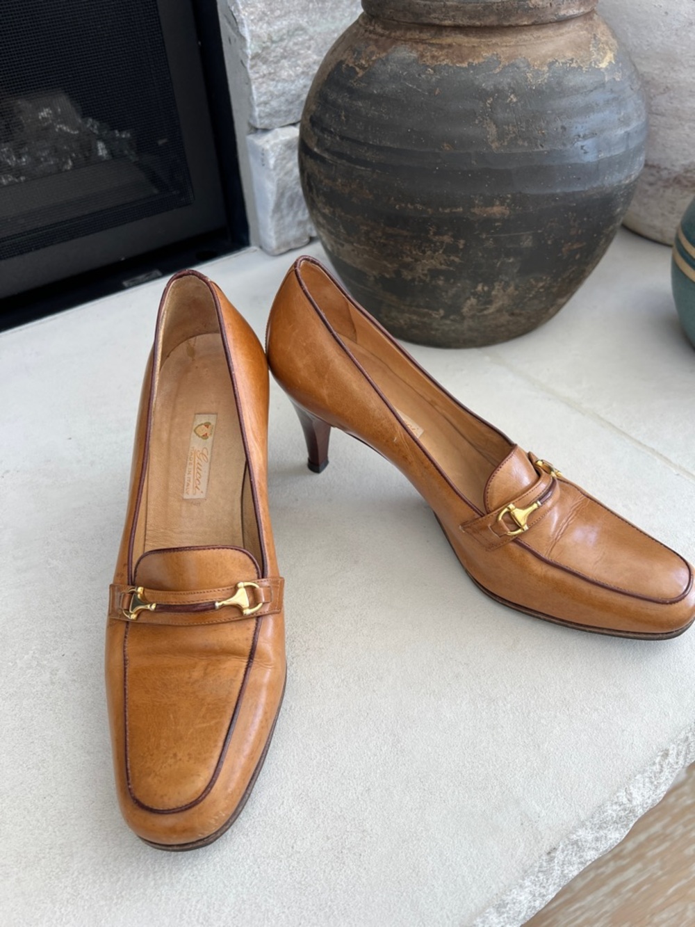 Vintage Gucci Pump Horsebit Shoes 6 6.5